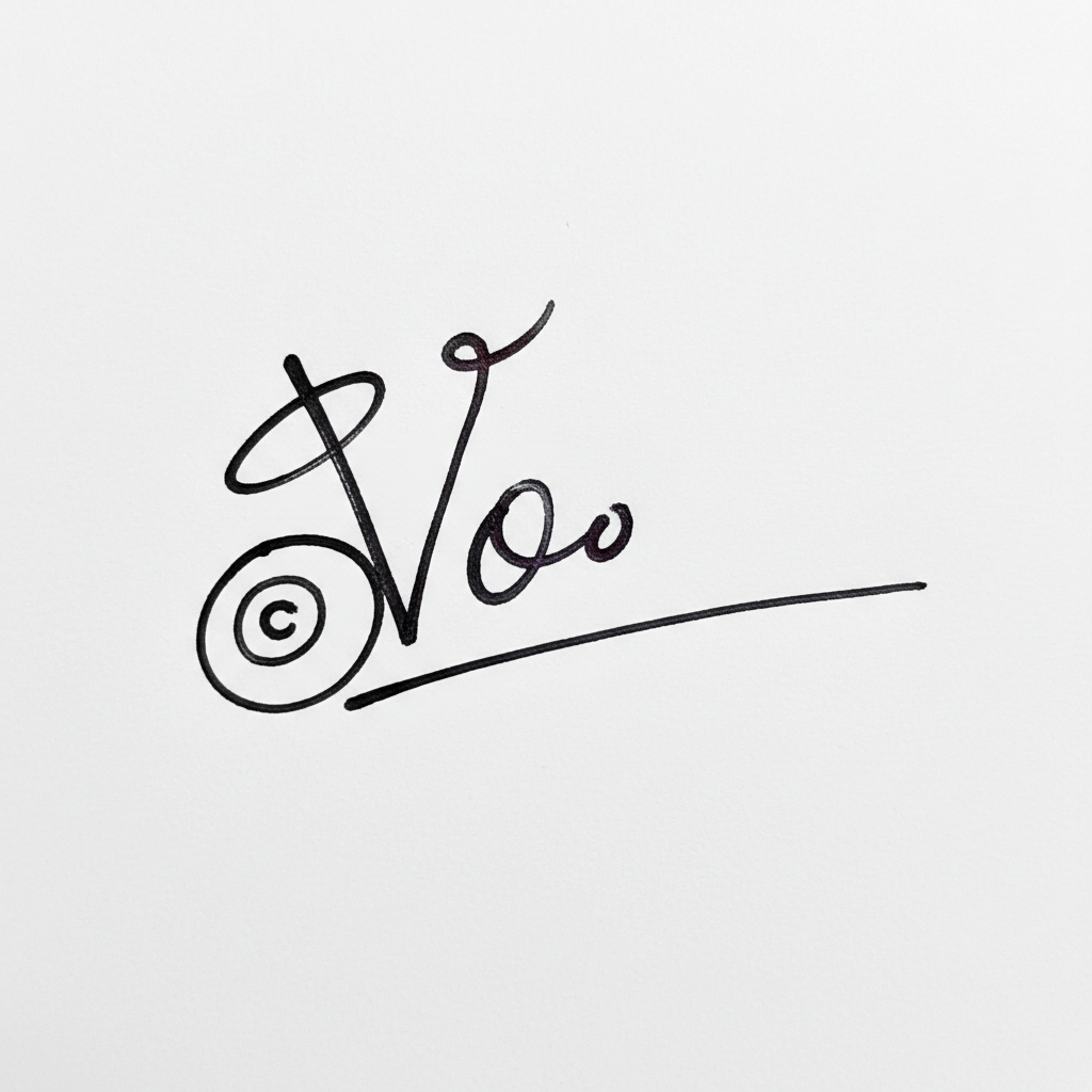 Mẫu chữ ký tên Võ số 2