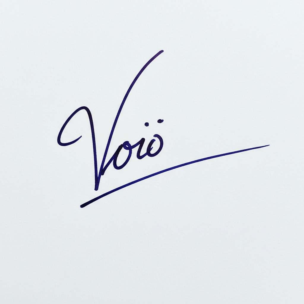 Mẫu chữ ký tên Võ số 4