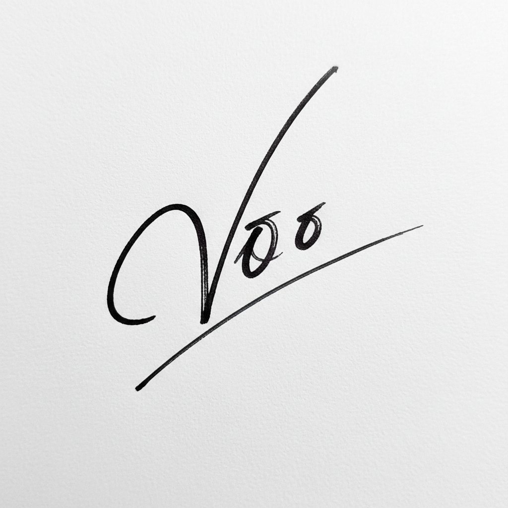 Mẫu chữ ký tên Võ số 5