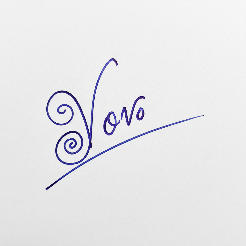 Mẫu chữ ký tên Võ số 6