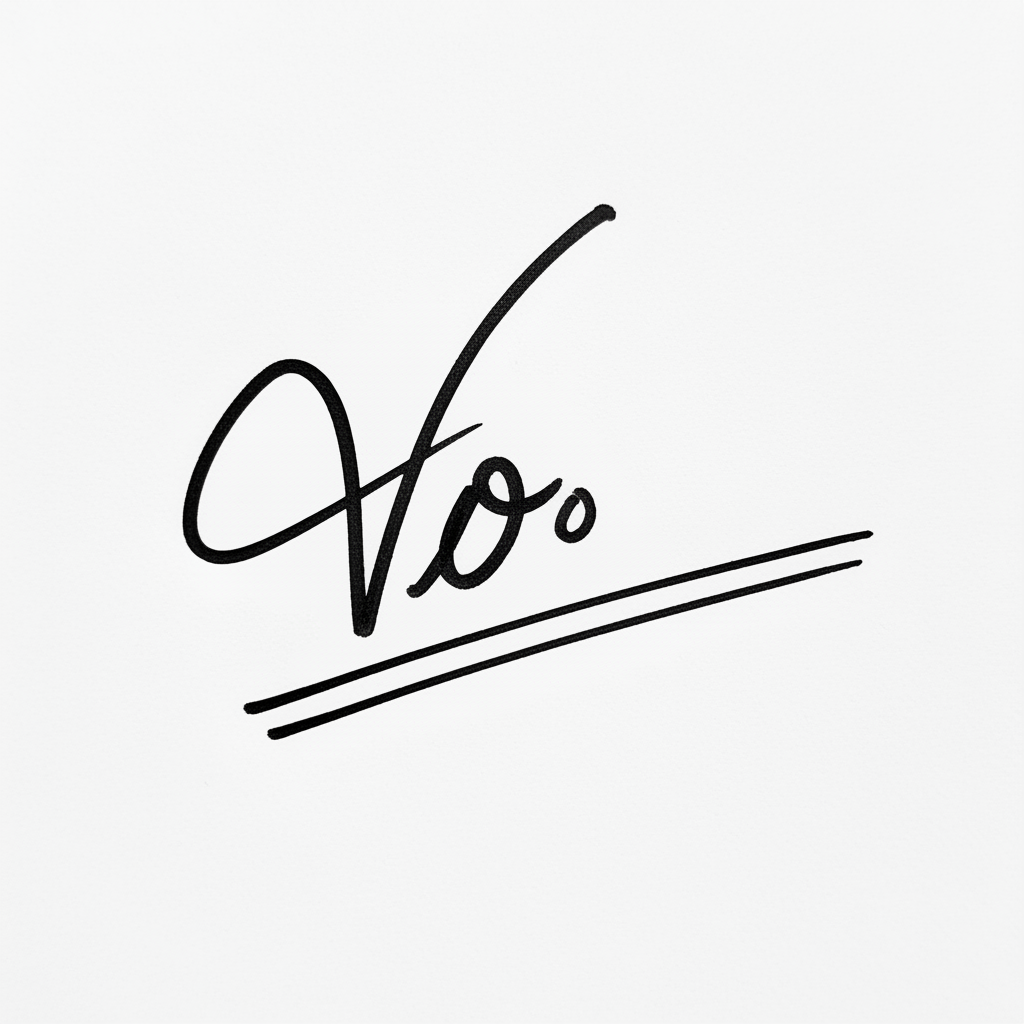 Mẫu chữ ký tên Võ số 7