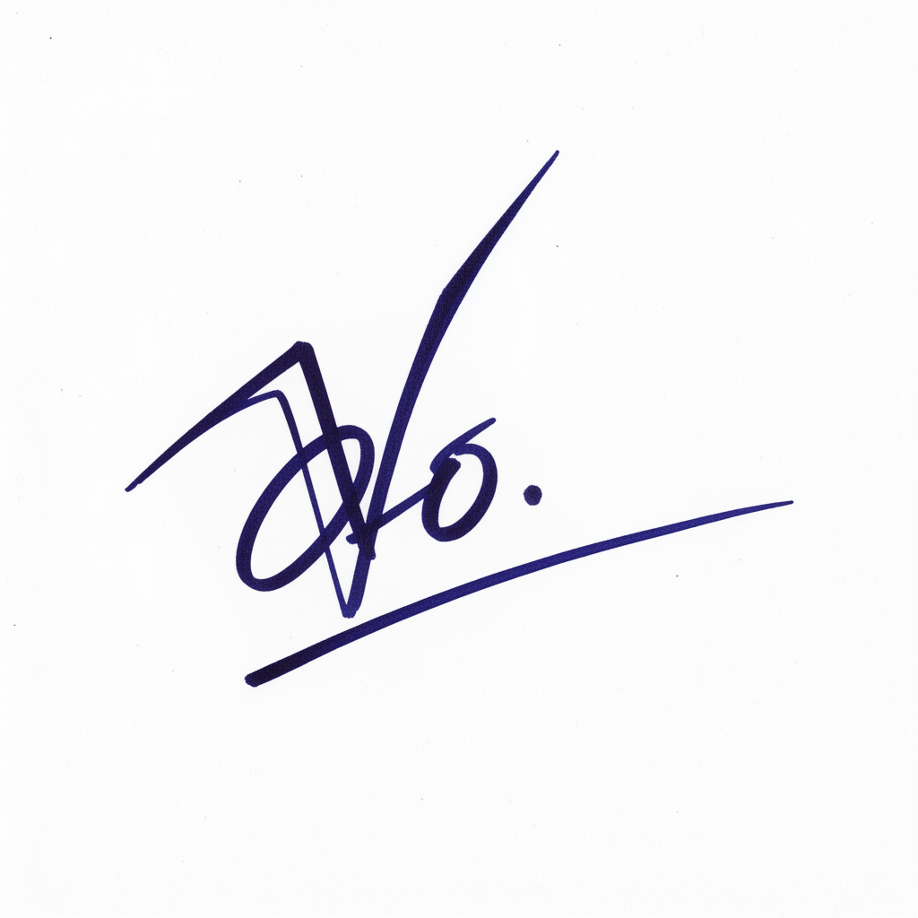 Mẫu chữ ký tên Võ số 9