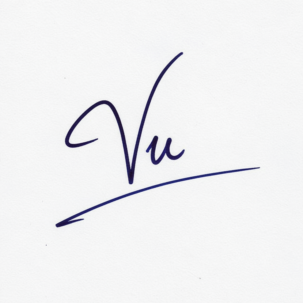 Mẫu chữ ký tên Vũ số 1
