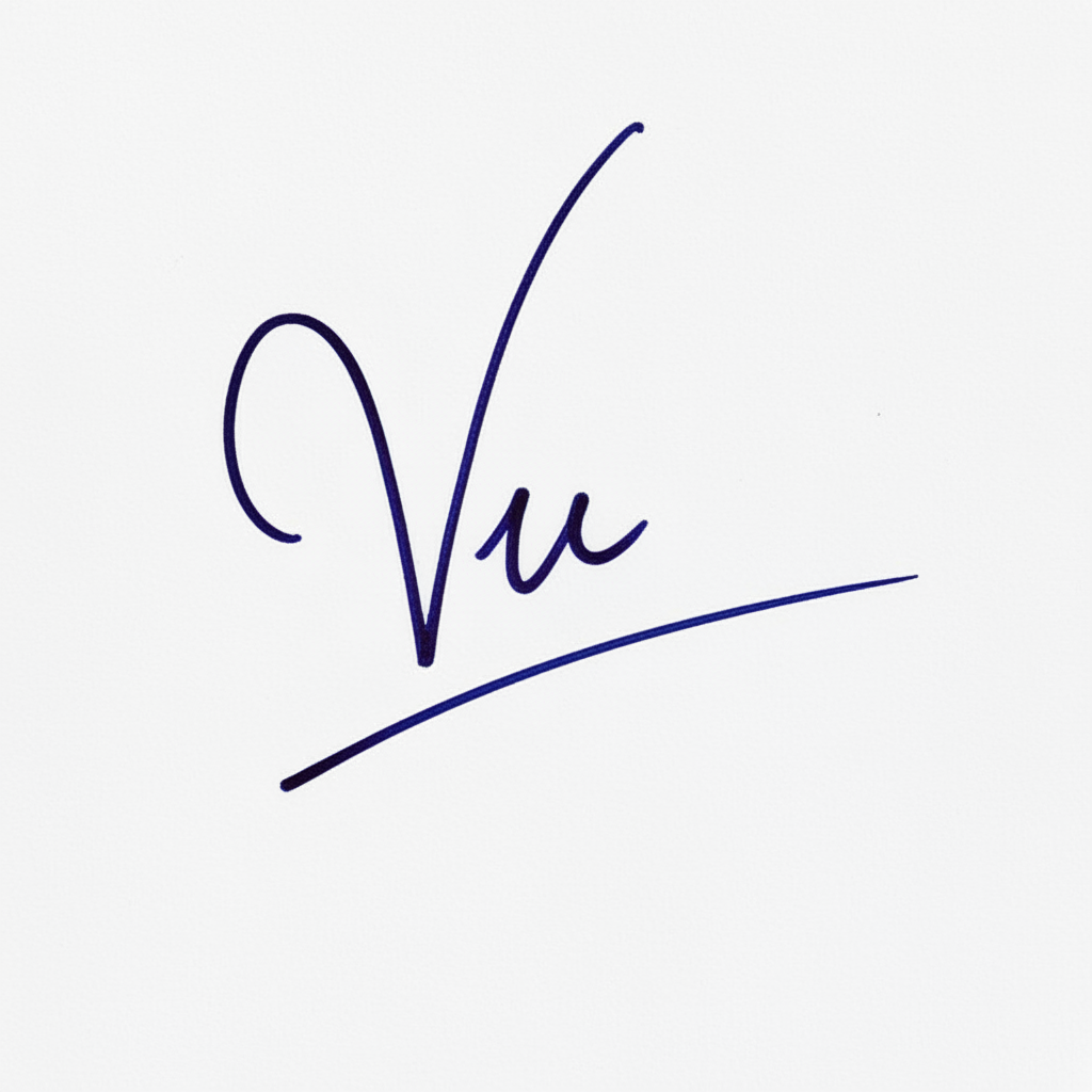 Mẫu chữ ký tên Vũ số 1