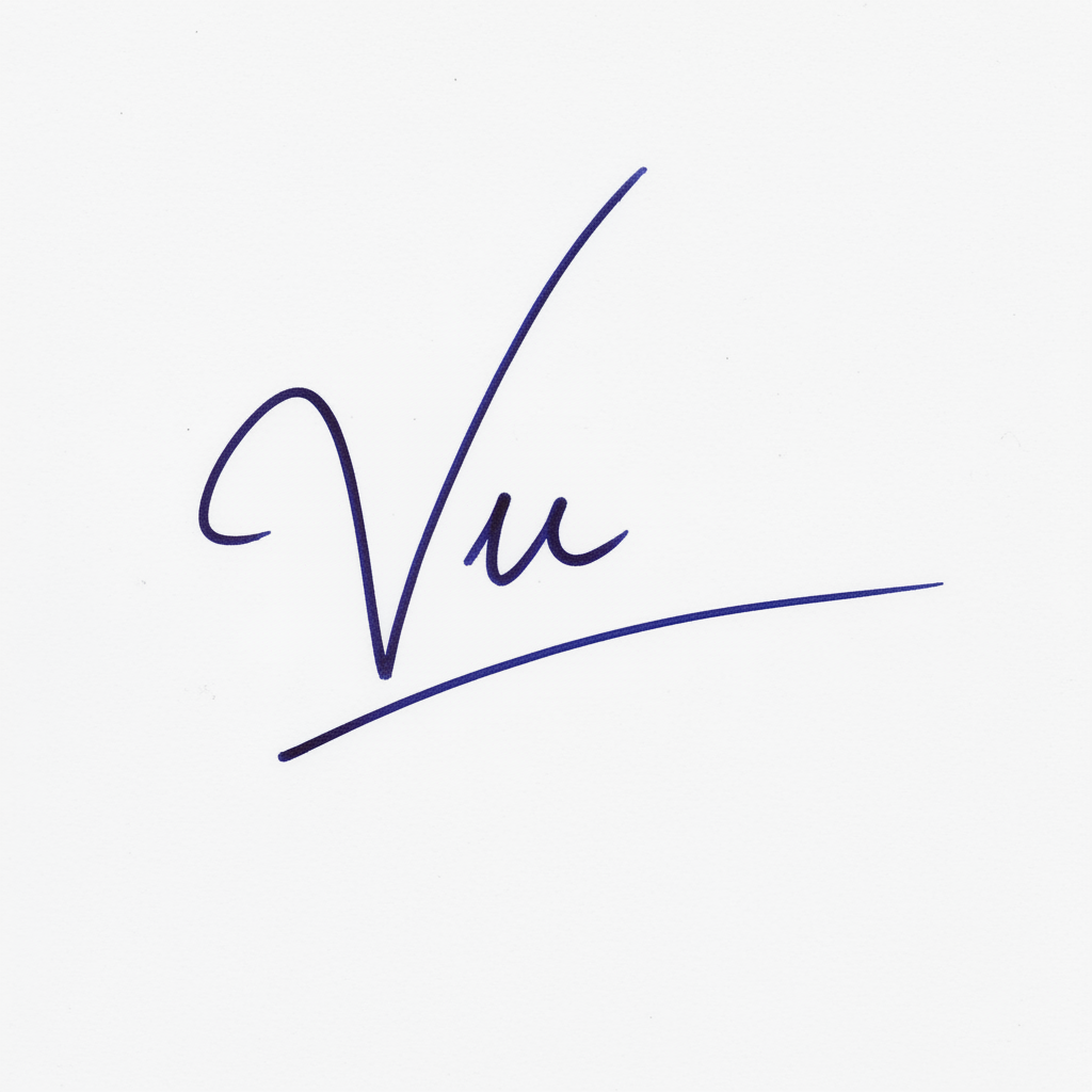 Mẫu chữ ký tên Vũ số 1