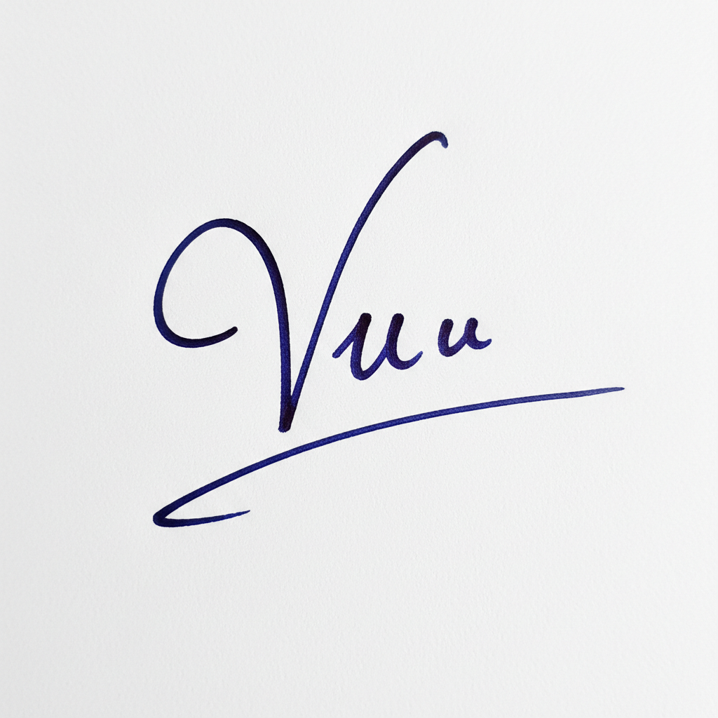 Mẫu chữ ký tên Vũ số 1