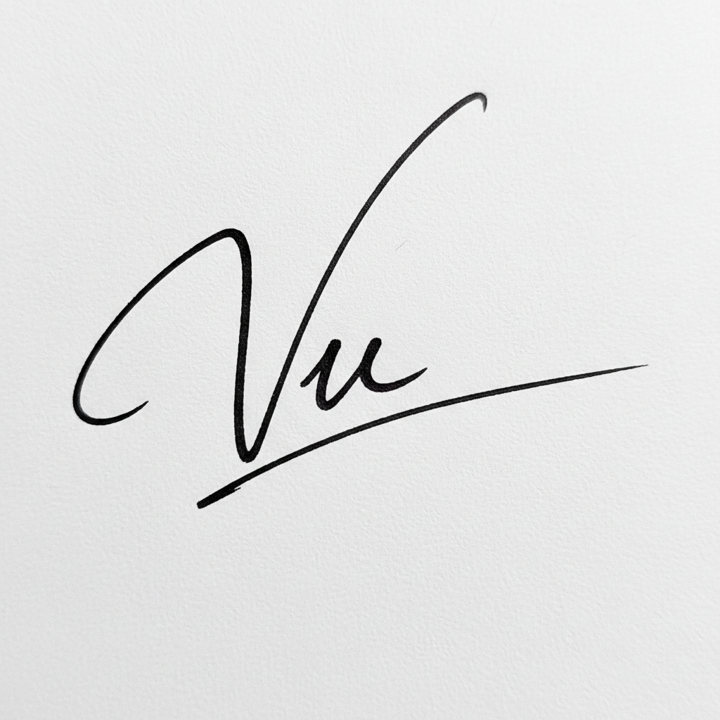 Mẫu chữ ký tên Vũ số 10