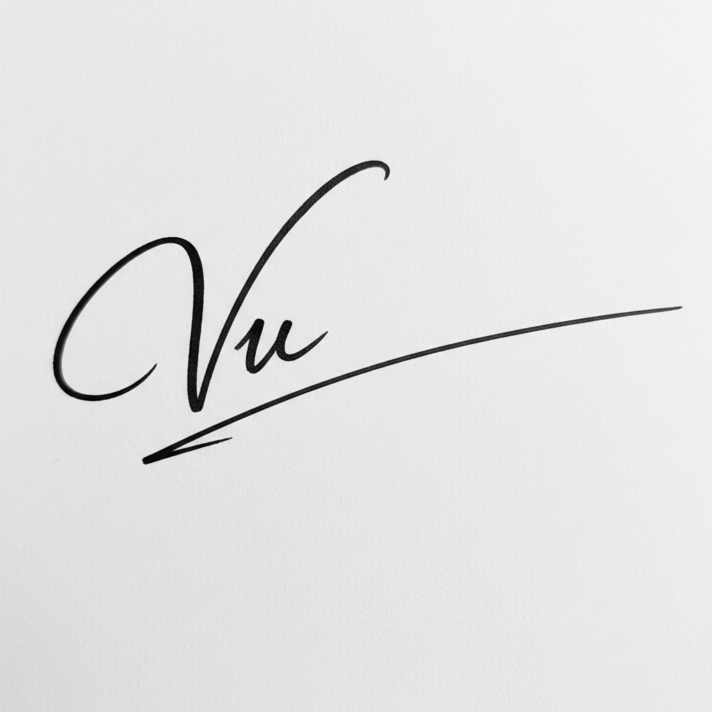Mẫu chữ ký tên Vũ số 10