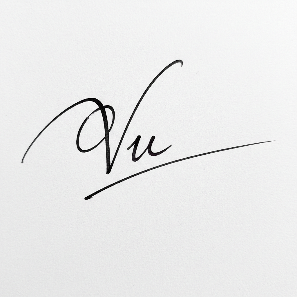 Mẫu chữ ký tên Vũ số 10