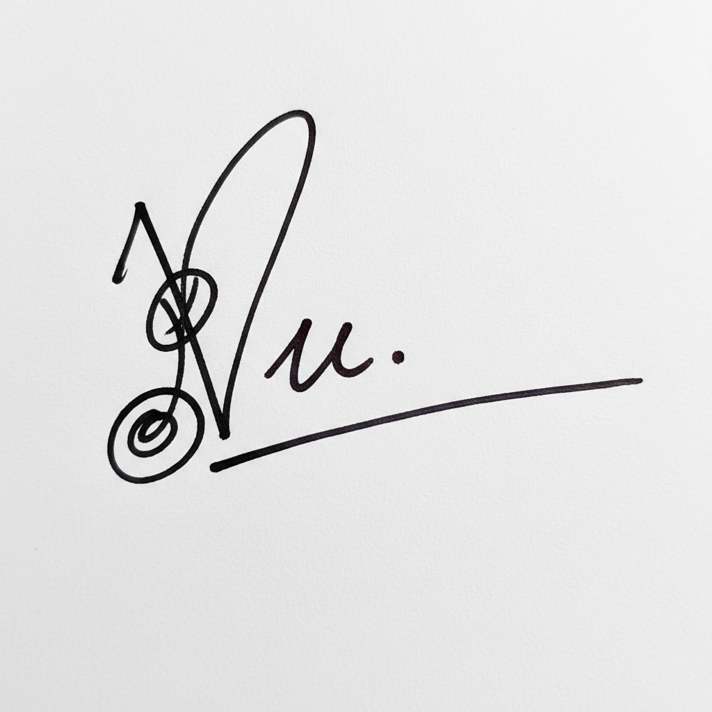 Mẫu chữ ký tên Vũ số 2