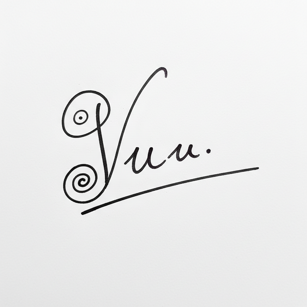 Mẫu chữ ký tên Vũ số 2