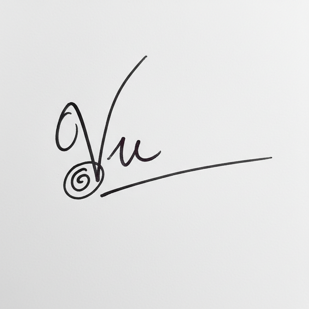 Mẫu chữ ký tên Vũ số 2