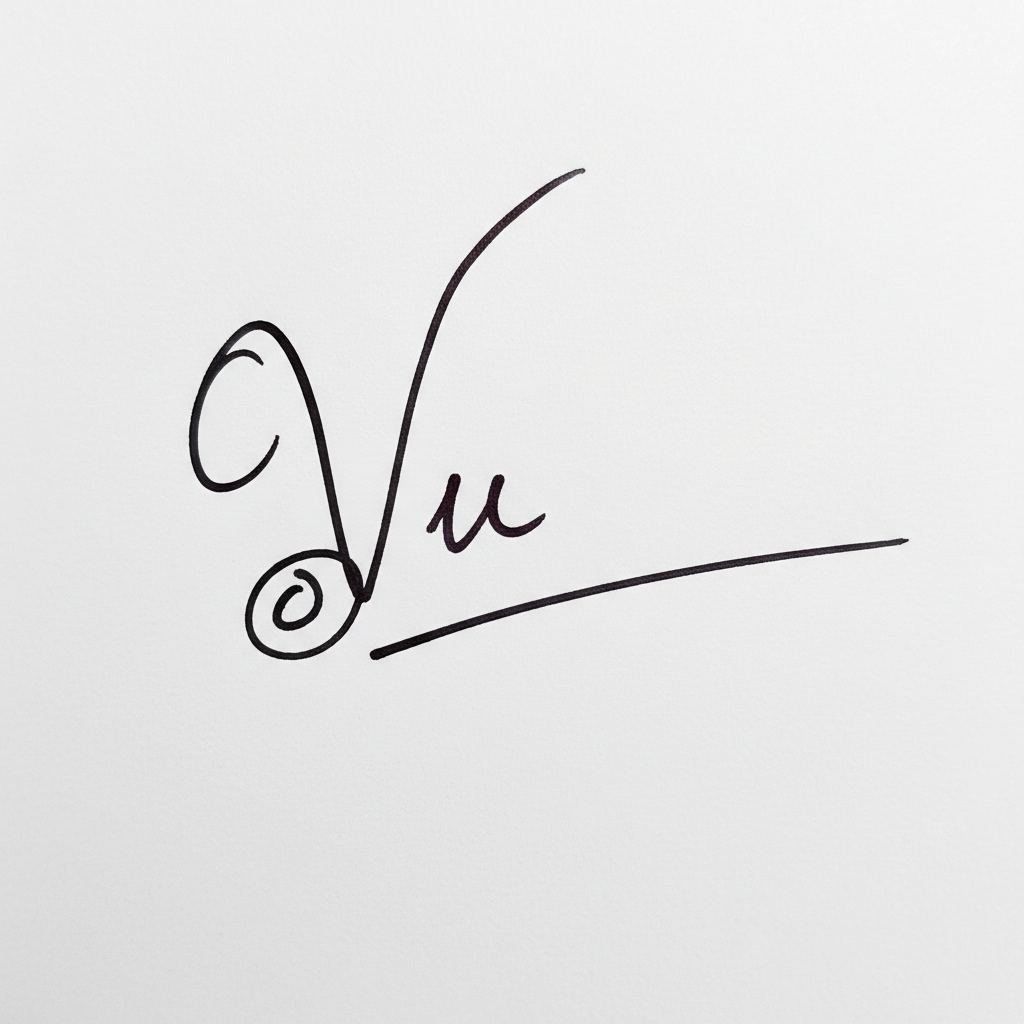 Mẫu chữ ký tên Vũ số 2