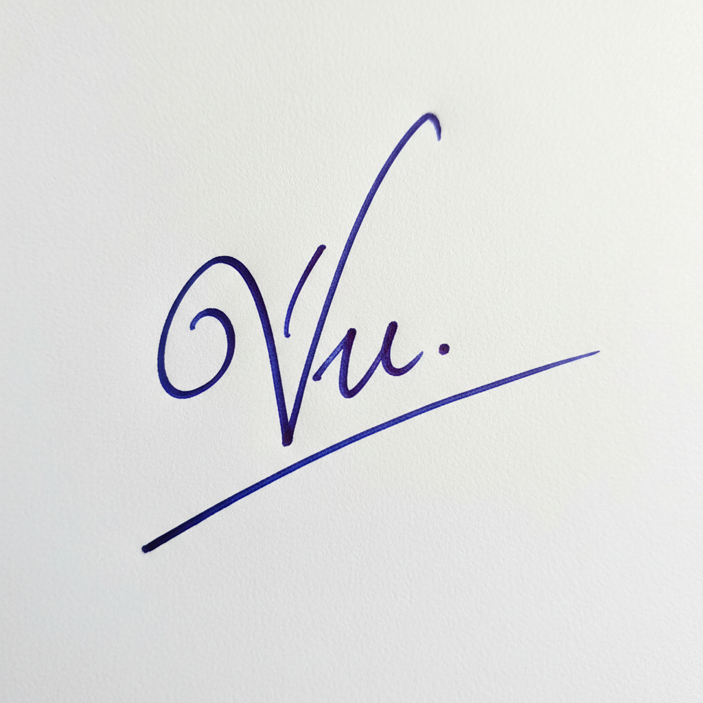 Mẫu chữ ký tên Vũ số 3