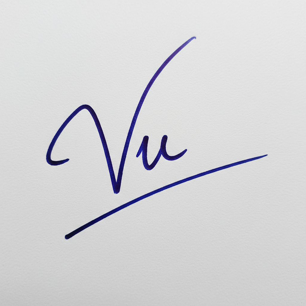 Mẫu chữ ký tên Vũ số 3