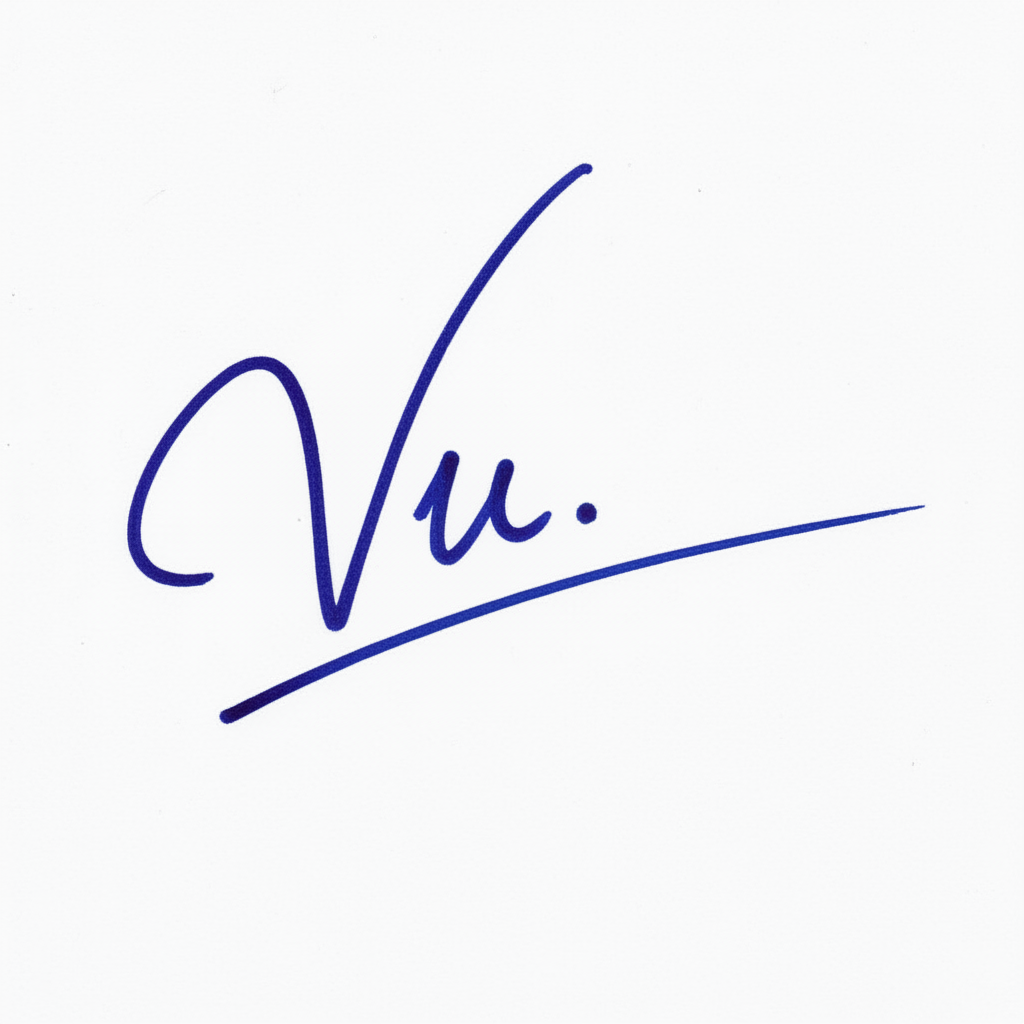 Mẫu chữ ký tên Vũ số 3