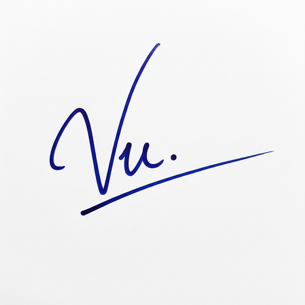 Mẫu chữ ký tên Vũ số 3
