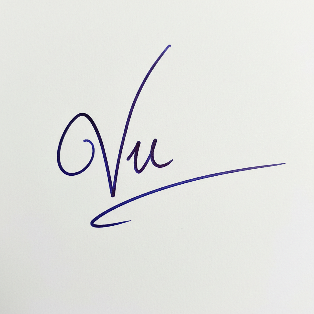 Mẫu chữ ký tên Vũ số 4
