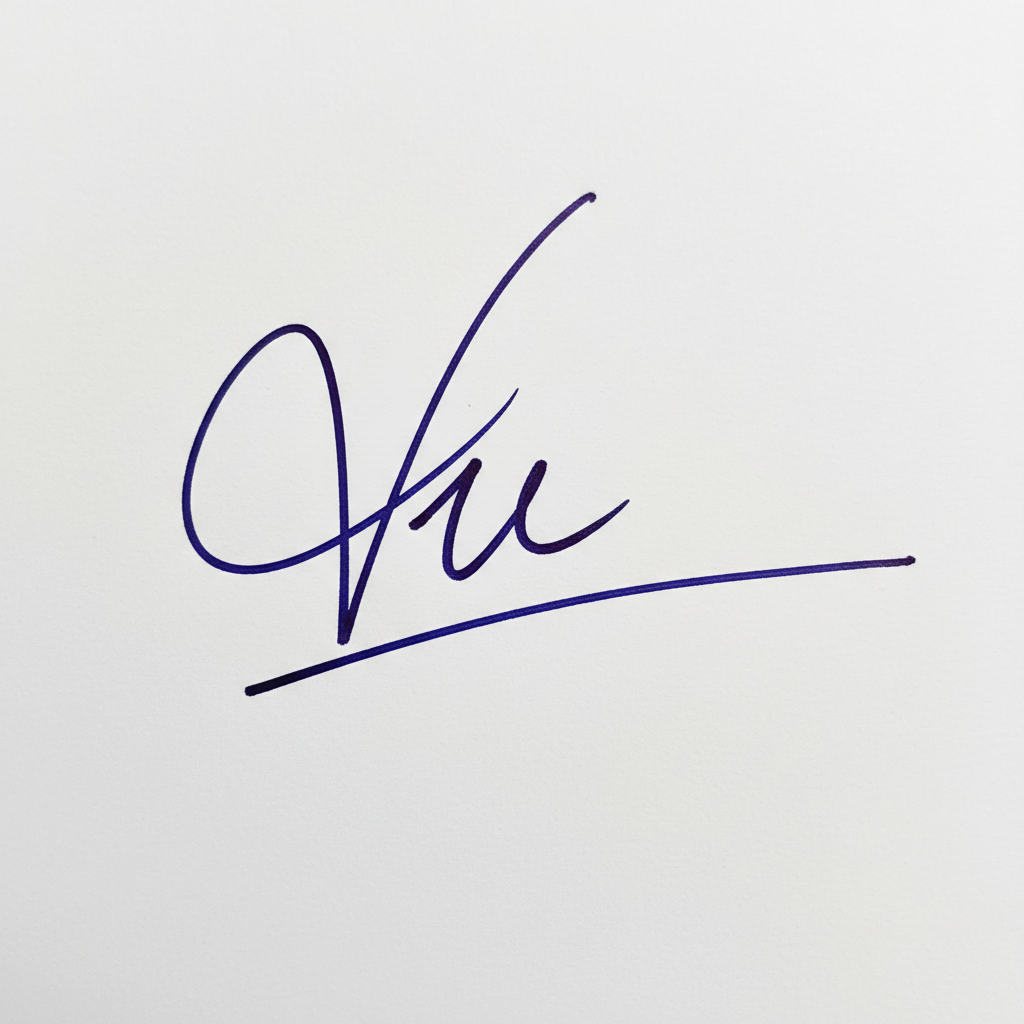 Mẫu chữ ký tên Vũ số 4