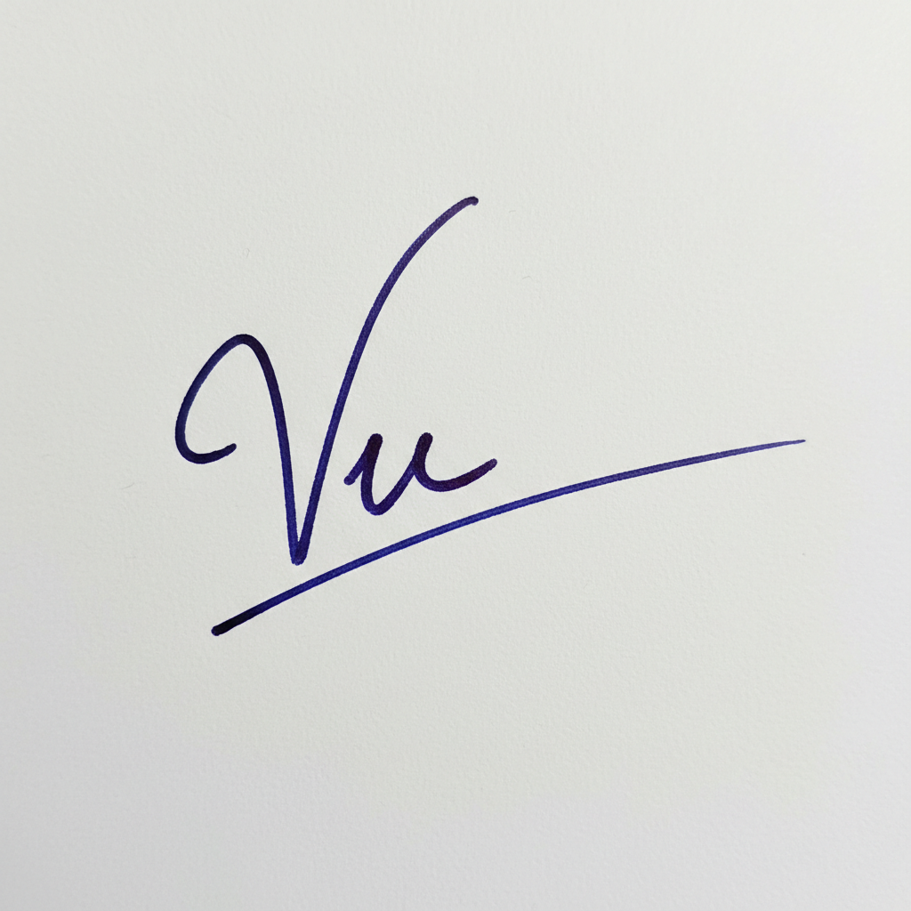 Mẫu chữ ký tên Vũ số 4