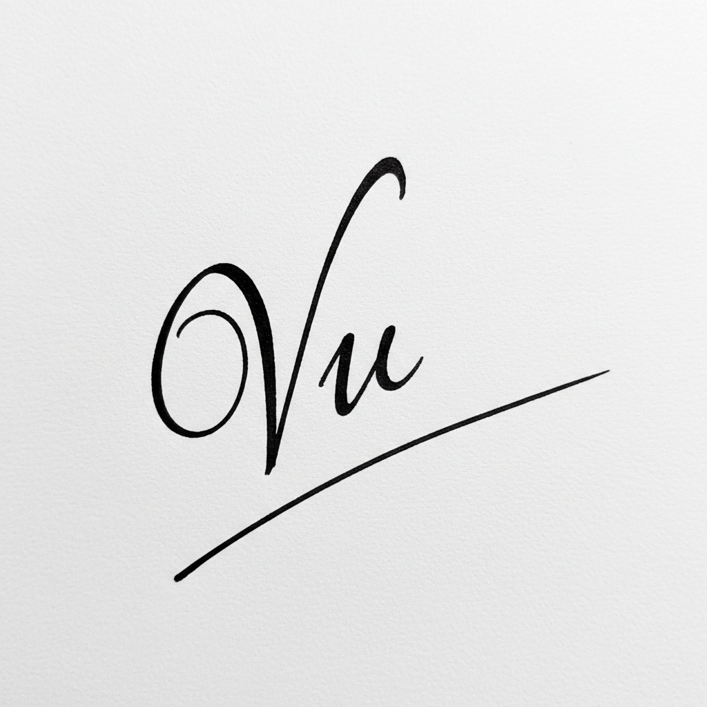 Mẫu chữ ký tên Vũ số 5