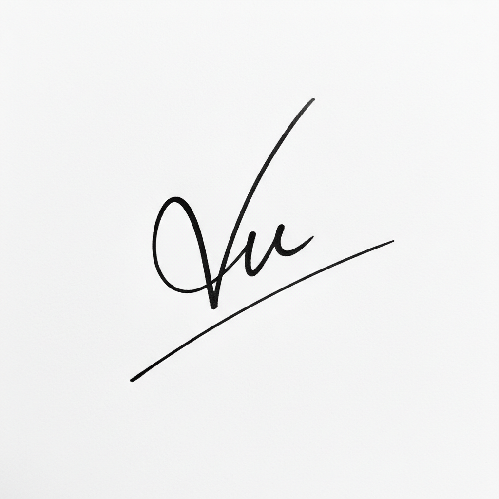 Mẫu chữ ký tên Vũ số 5