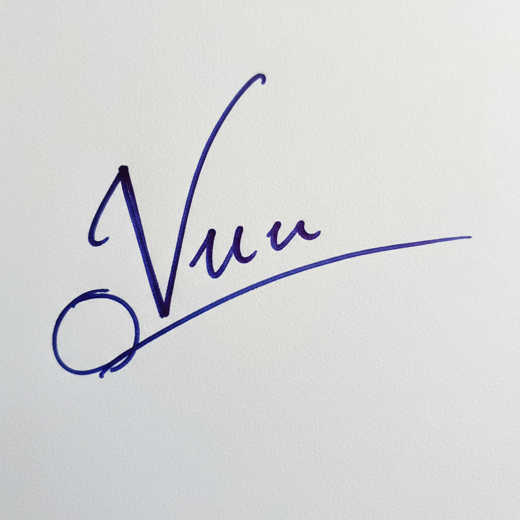 Mẫu chữ ký tên Vũ số 6