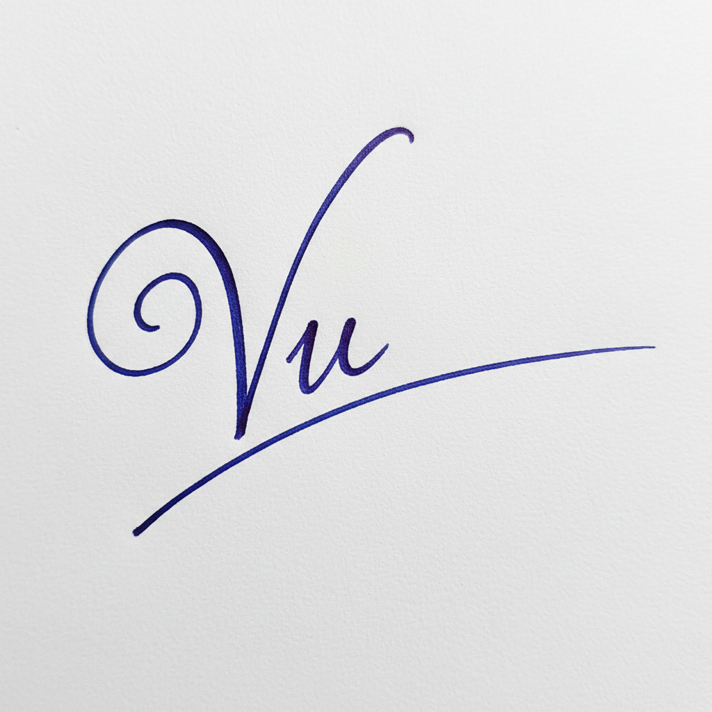 Mẫu chữ ký tên Vũ số 6