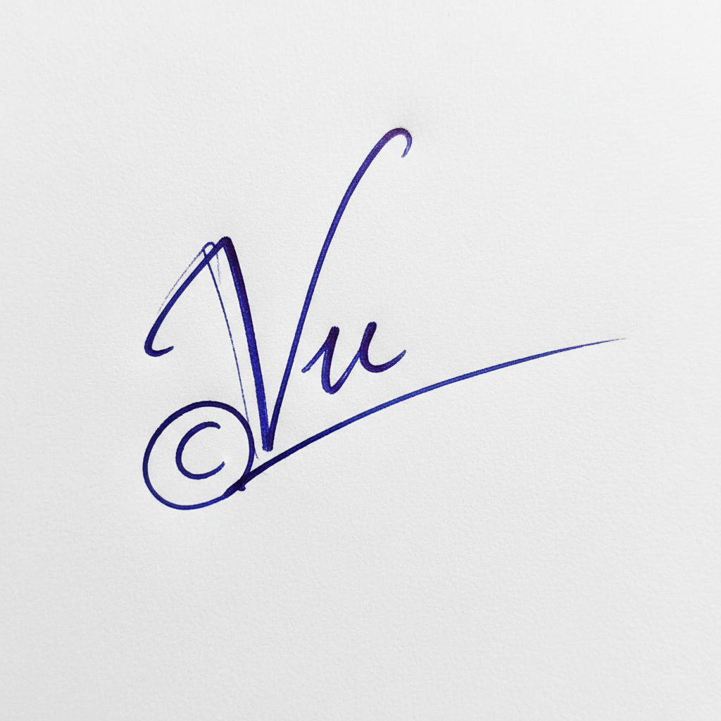 Mẫu chữ ký tên Vũ số 6