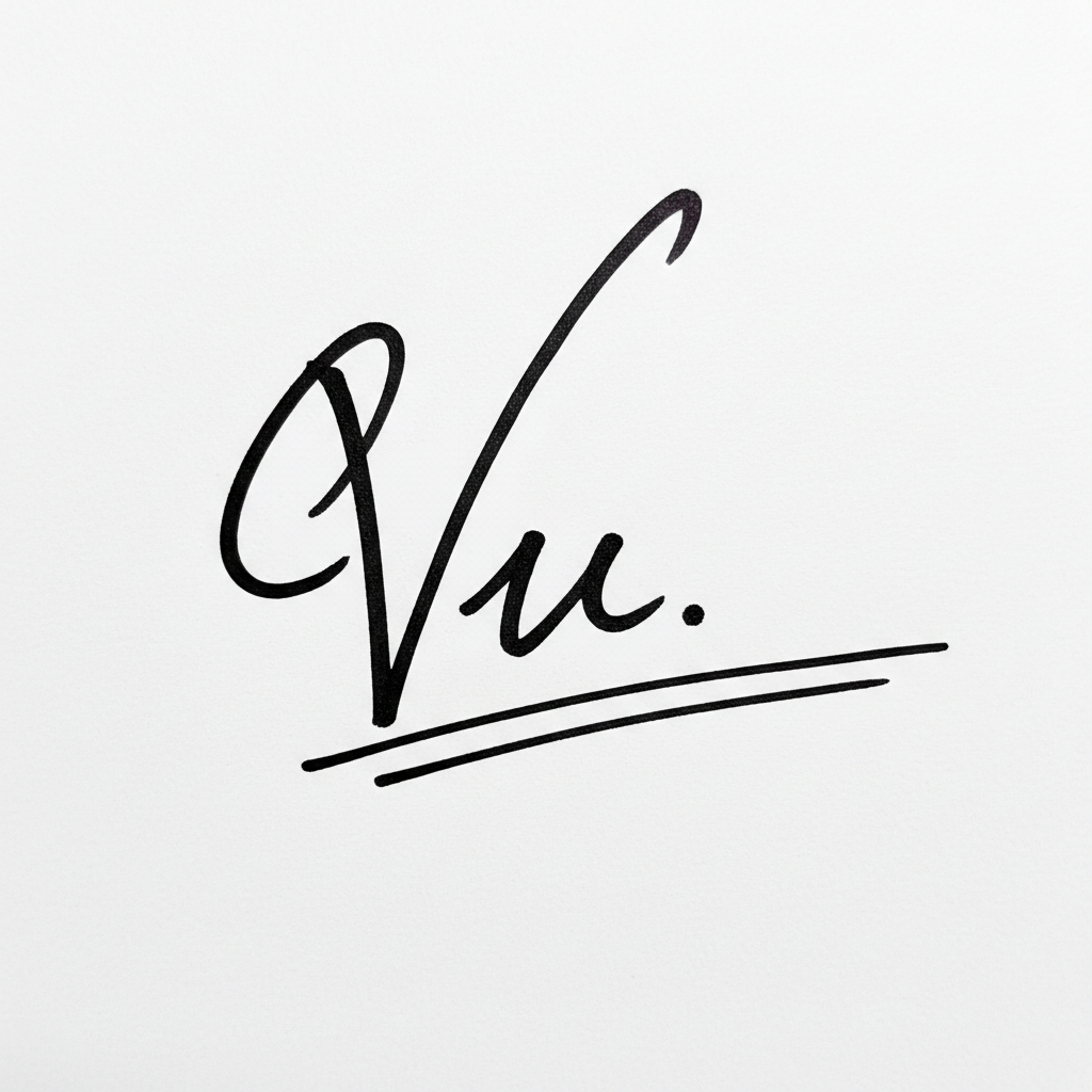 Mẫu chữ ký tên Vũ số 7