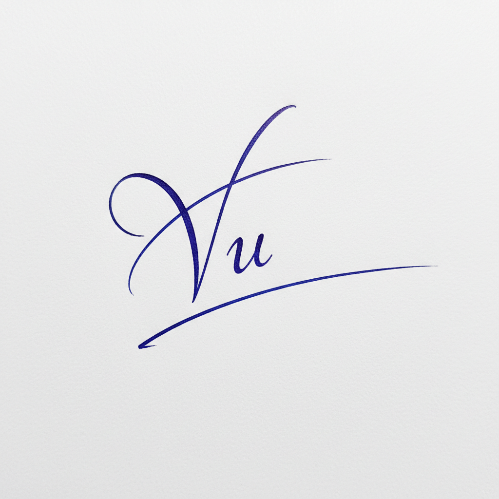 Mẫu chữ ký tên Vũ số 8