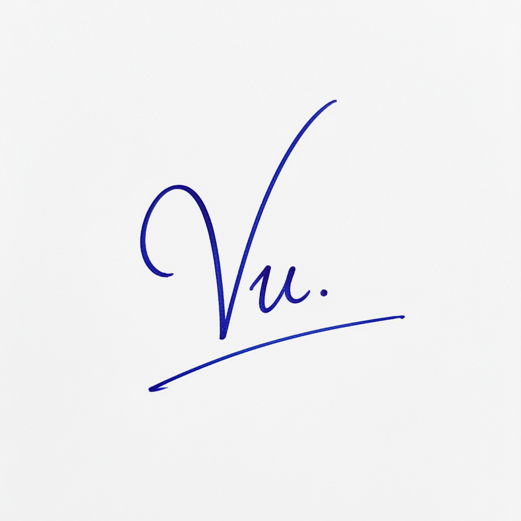 Mẫu chữ ký tên Vũ số 8