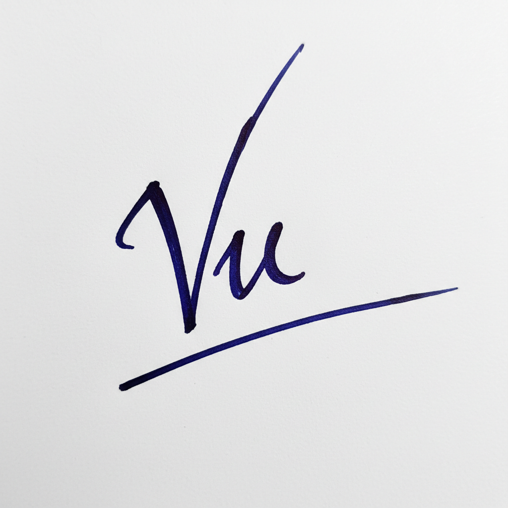Mẫu chữ ký tên Vũ số 9