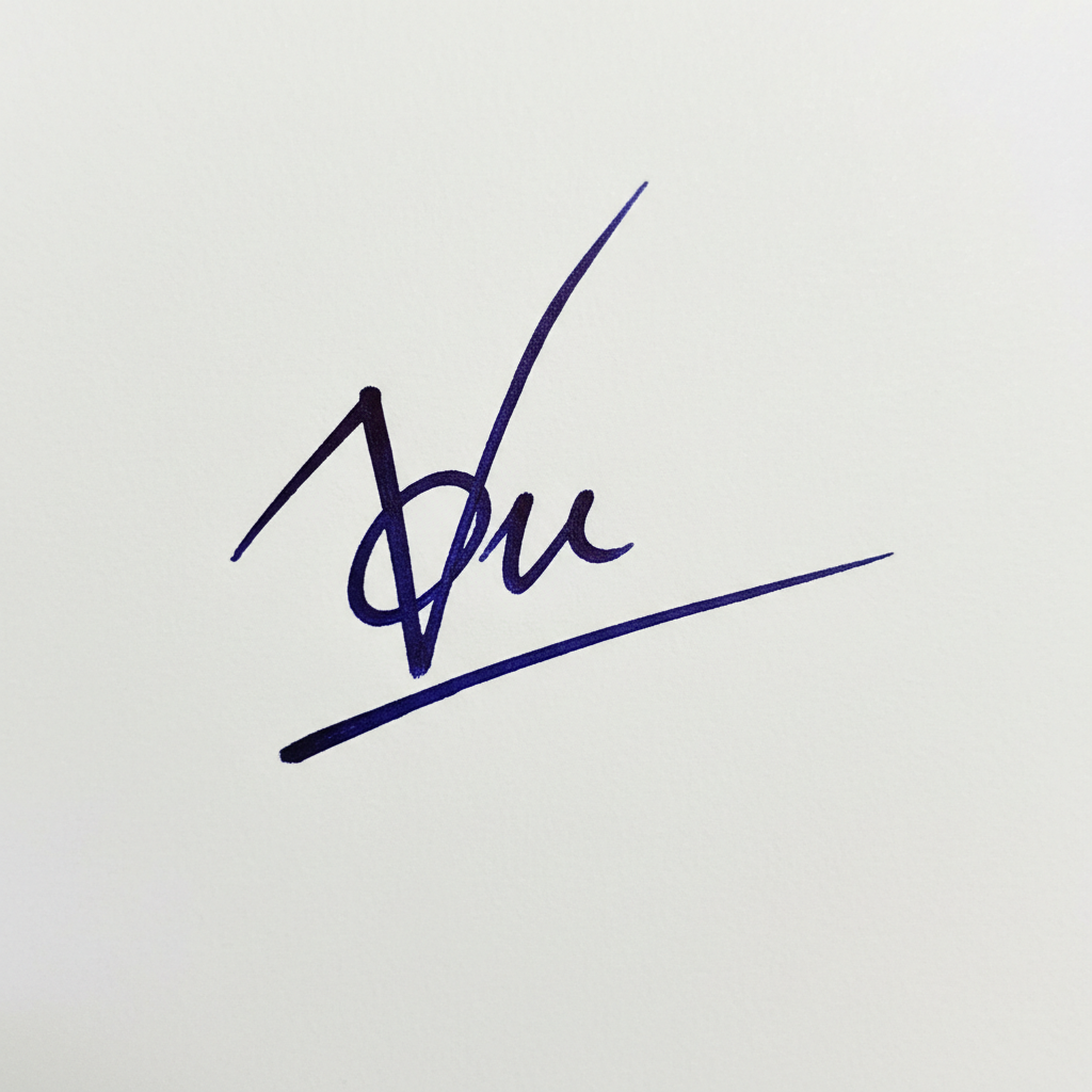 Mẫu chữ ký tên Vũ số 9