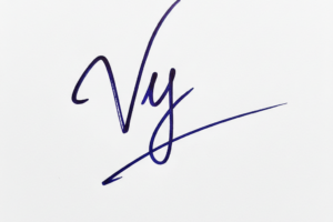 Mẫu chữ ký tên Vy số 1