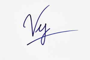 Mẫu chữ ký tên Vy số 1