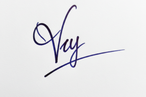 Mẫu chữ ký tên Vy số 1