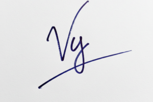 Mẫu chữ ký tên Vy số 1