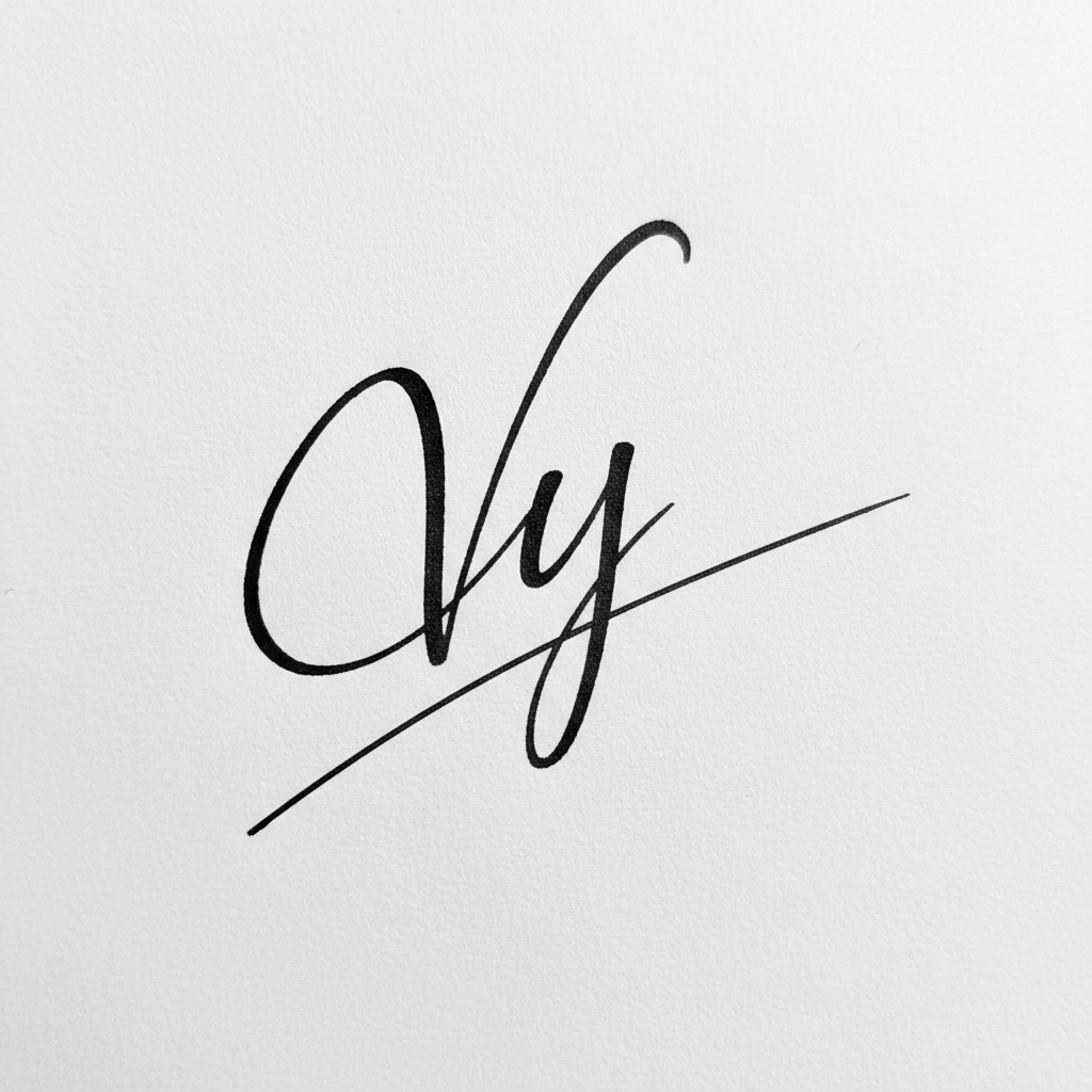 Mẫu chữ ký tên Vy số 5