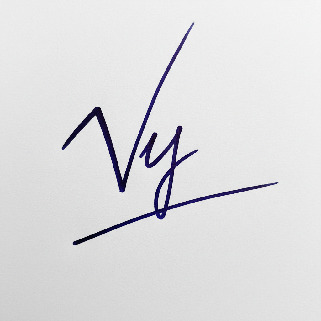 Mẫu chữ ký tên Vy
