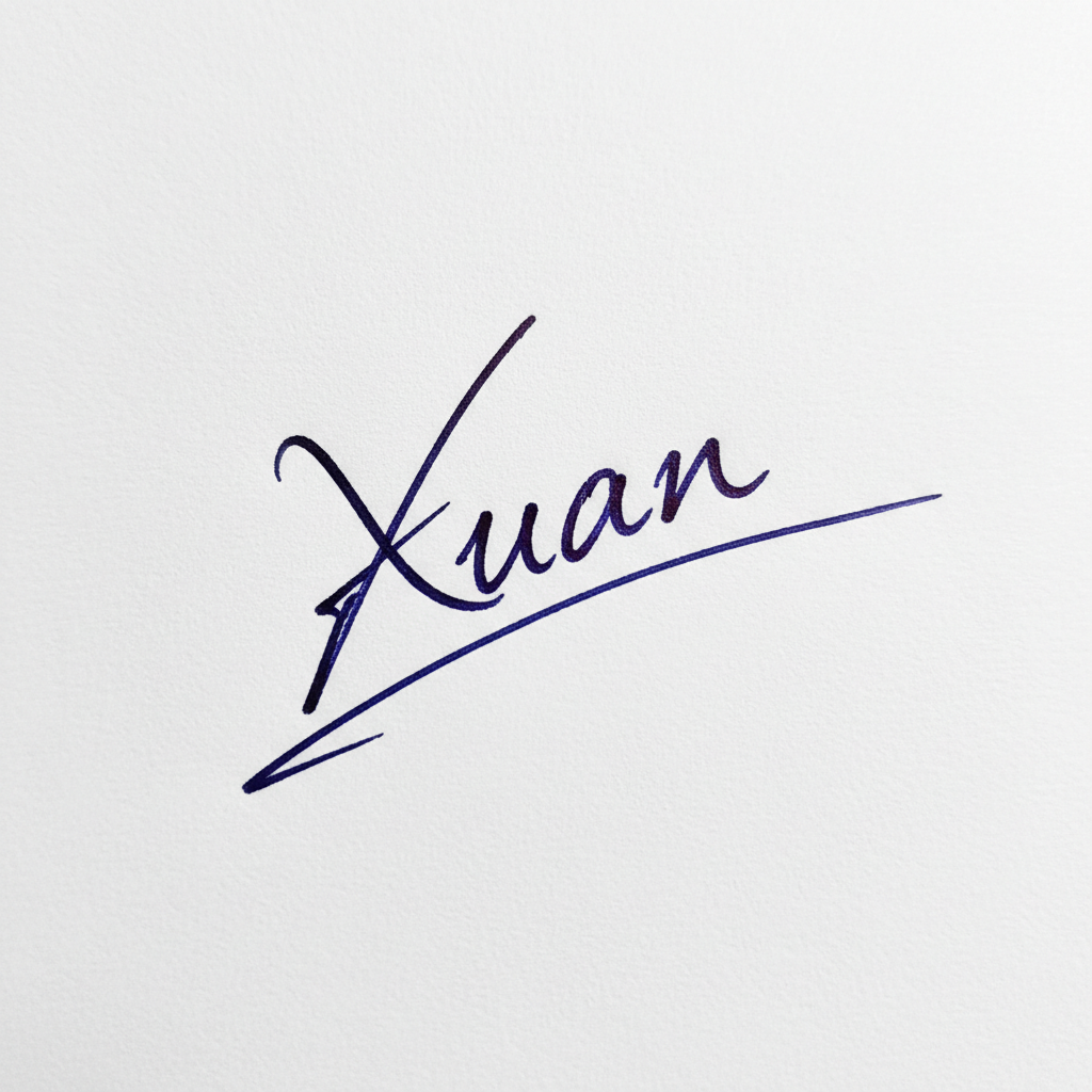 Mẫu chữ ký tên Xuân số 1