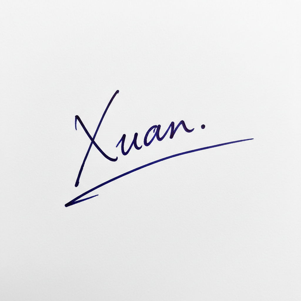 Mẫu chữ ký tên Xuân số 1