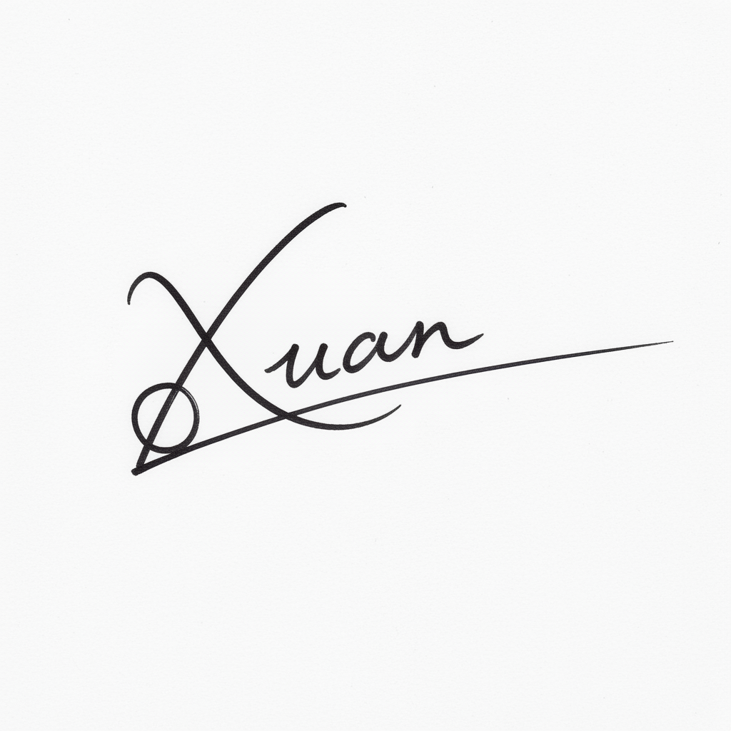 Mẫu chữ ký tên Xuân số 10