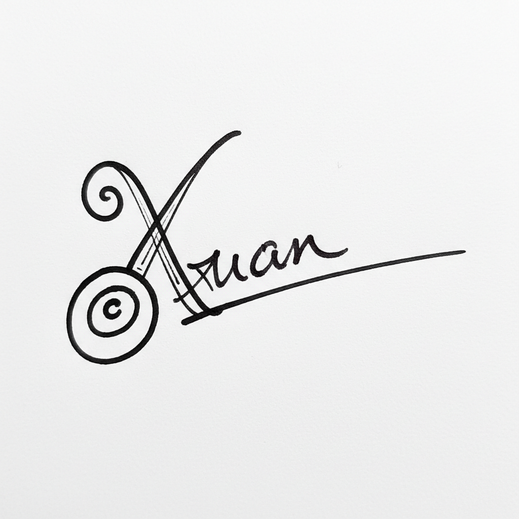 Chữ Ký Đẹp Tên Xuân: Bí Quyết Tạo Nét Riêng May Mắn Cho Cuộc Đời Mẫu chữ ký tên Xuân số 2