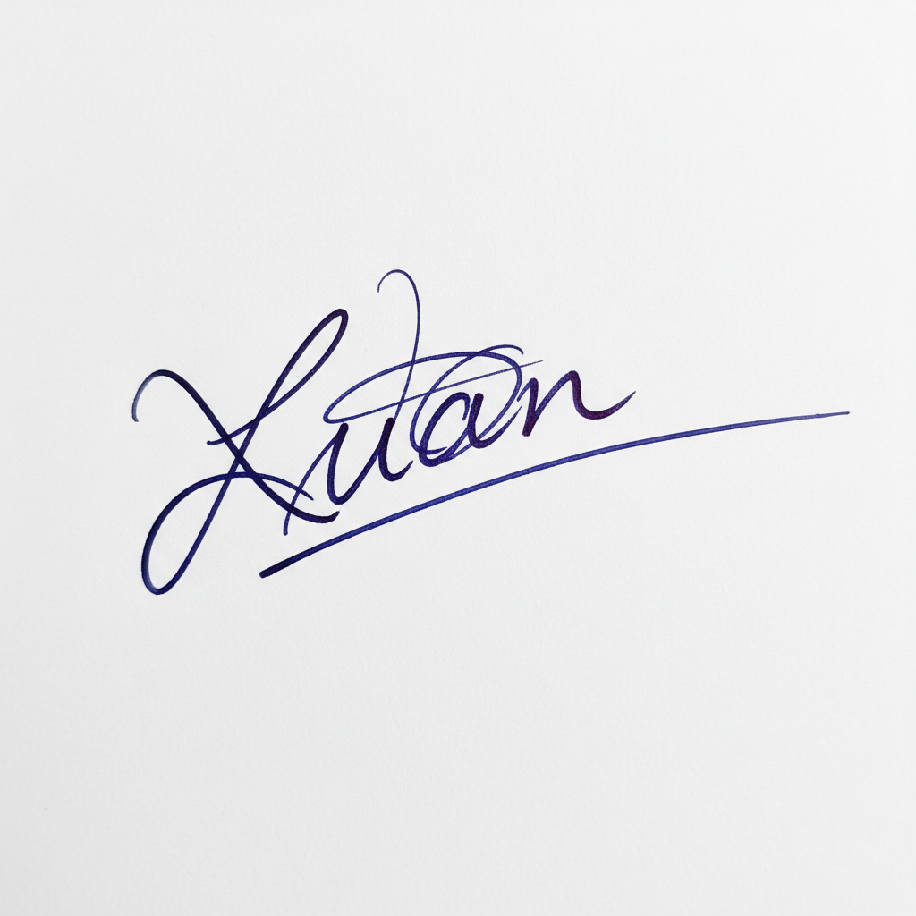 Mẫu chữ ký tên Xuân số 4