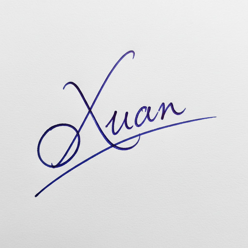 Chữ Ký Đẹp Tên Xuân: Bí Quyết Tạo Nét Riêng May Mắn Cho Cuộc Đời Mẫu chữ ký tên Xuân số 6