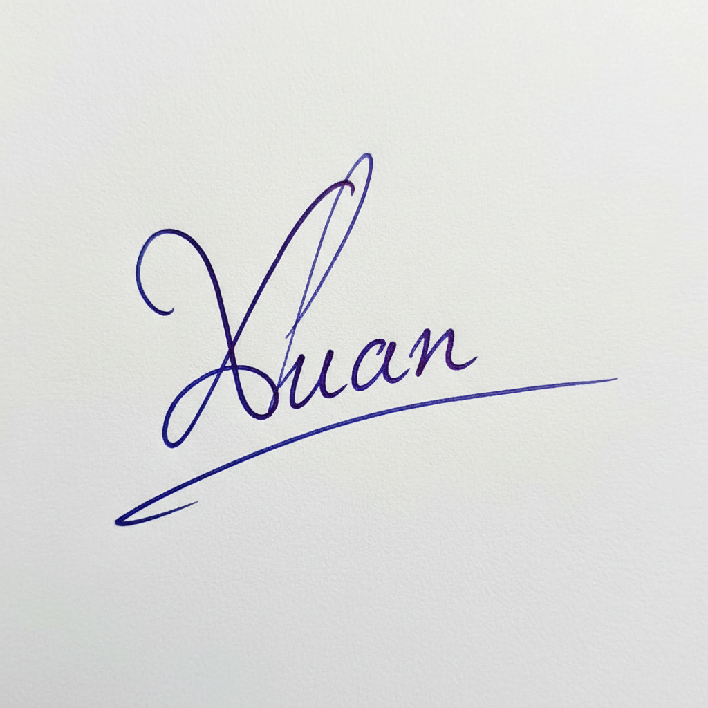 Mẫu chữ ký tên Xuân số 8