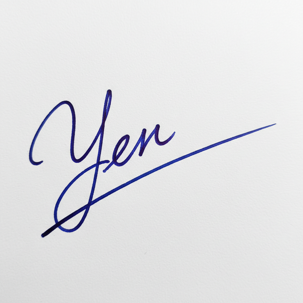 Mẫu chữ ký tên Yến số 3