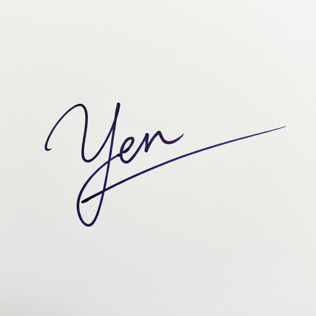 Mẫu chữ ký tên Yến số 4