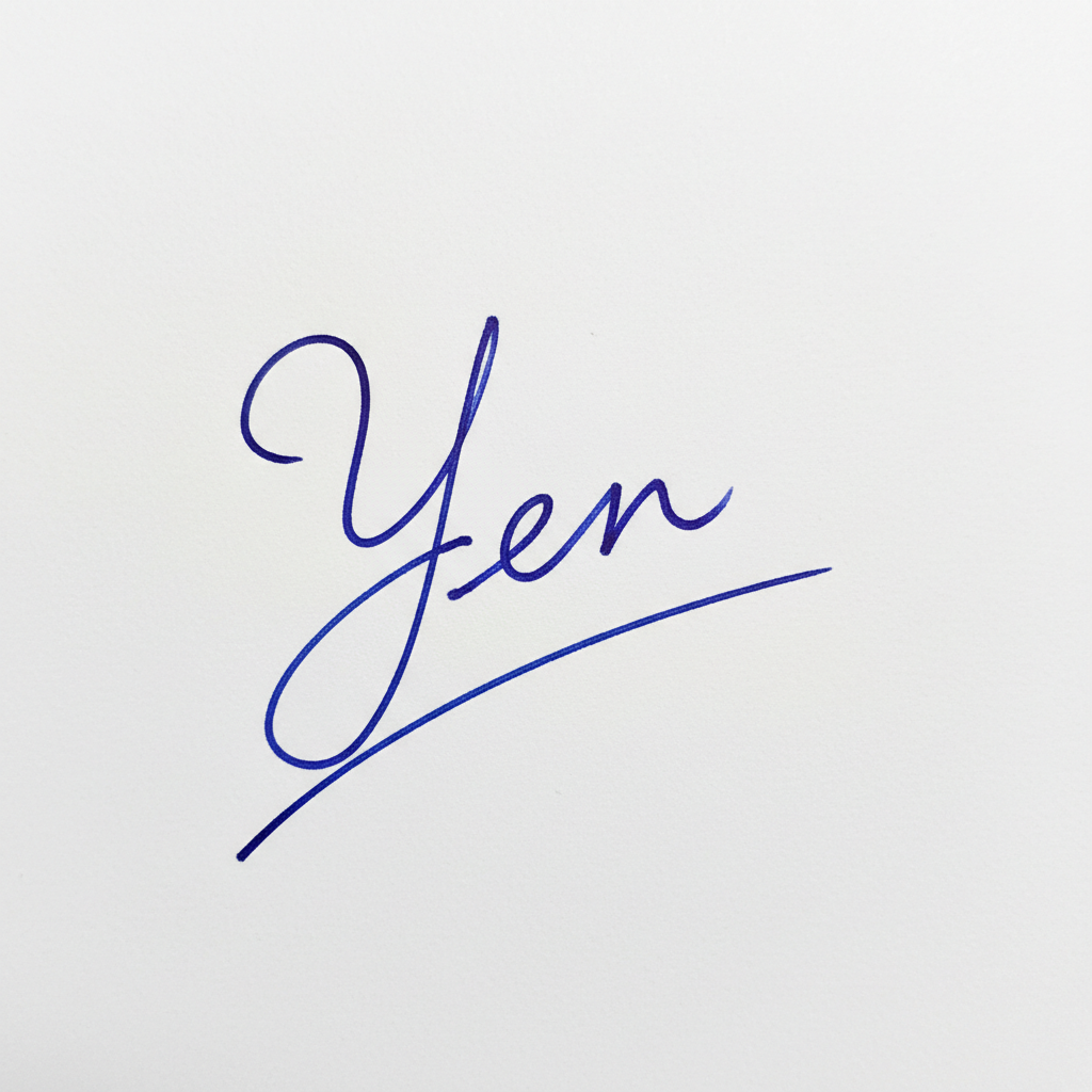 Mẫu chữ ký tên Yến số 6